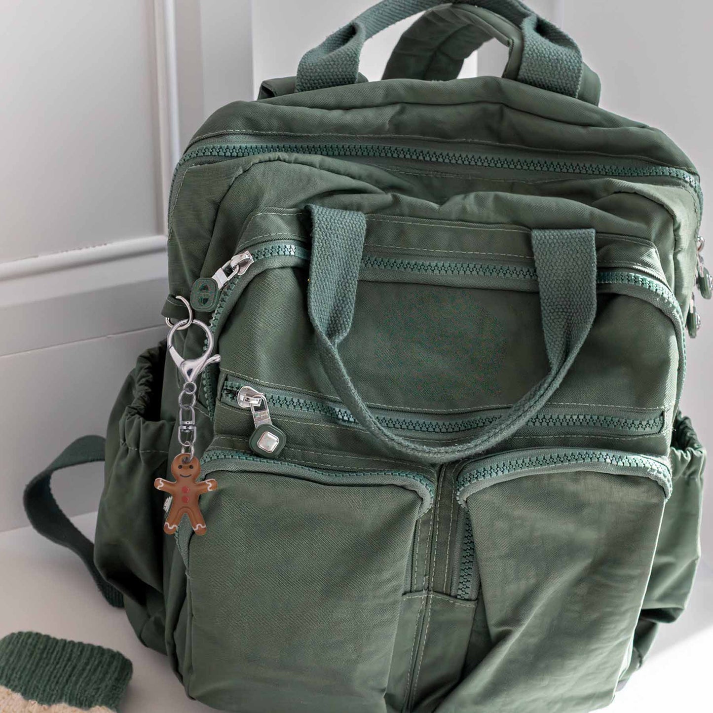 Run, Run! Gingerbread Man Bag Charm Keychain - Made in Cumming, GA