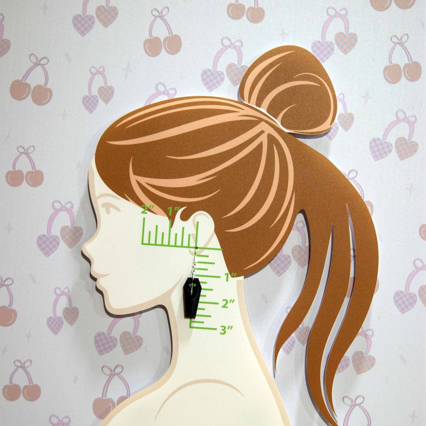 Halloween Coffin Acrylic Dangle Earrings - Hypoallergenic