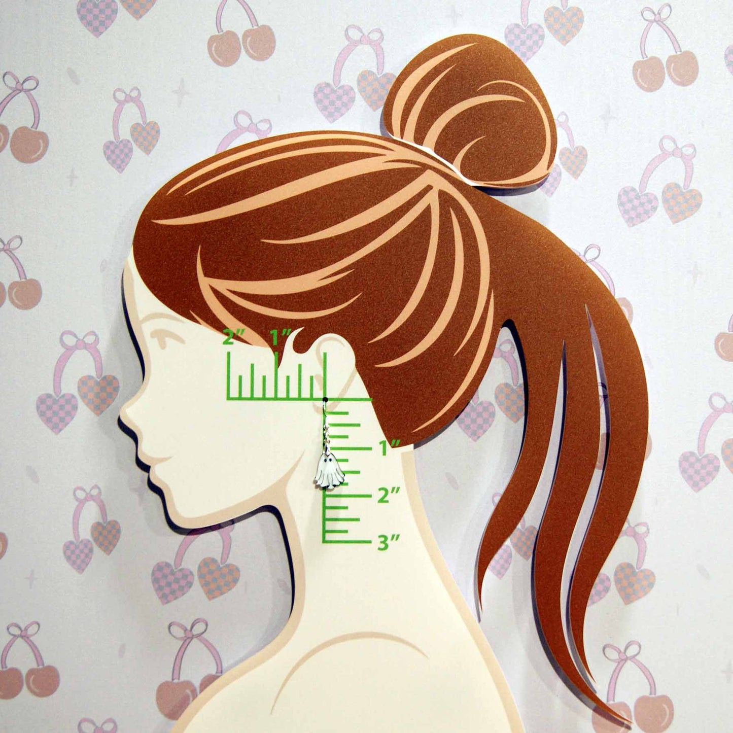 Spooky Ghost Dangle Acrylic Earrings - Glow In The Dark