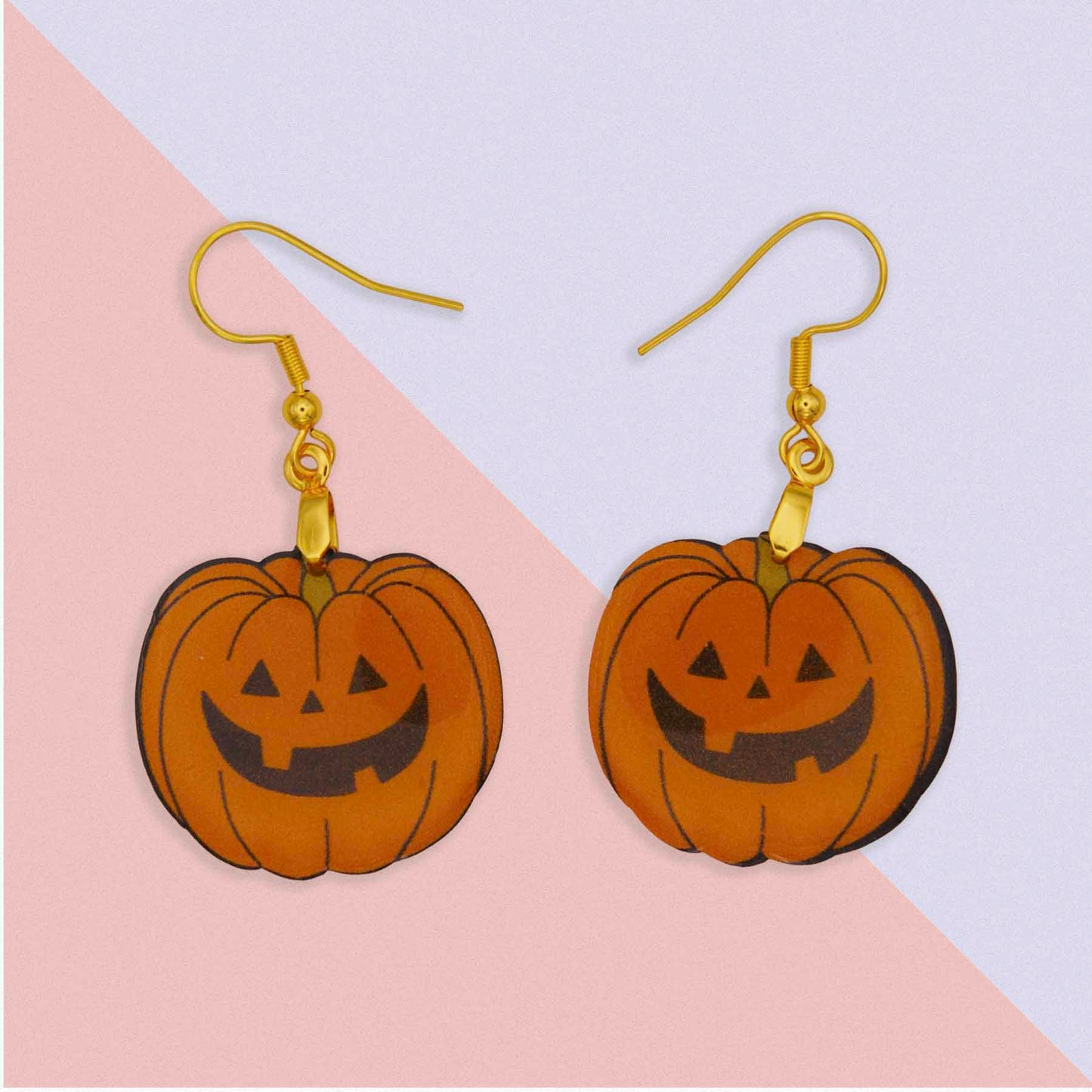 Creative Cottage Jack-O'-Lantern Dangle Earrings – Quirky Acrylic Halloween Jewelry