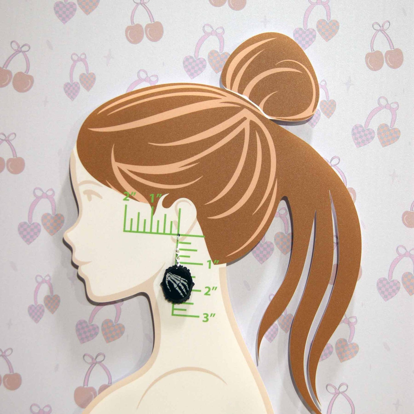 Skeleton Hand Frame Dangle Earrings - Spooky Acrylic Fun