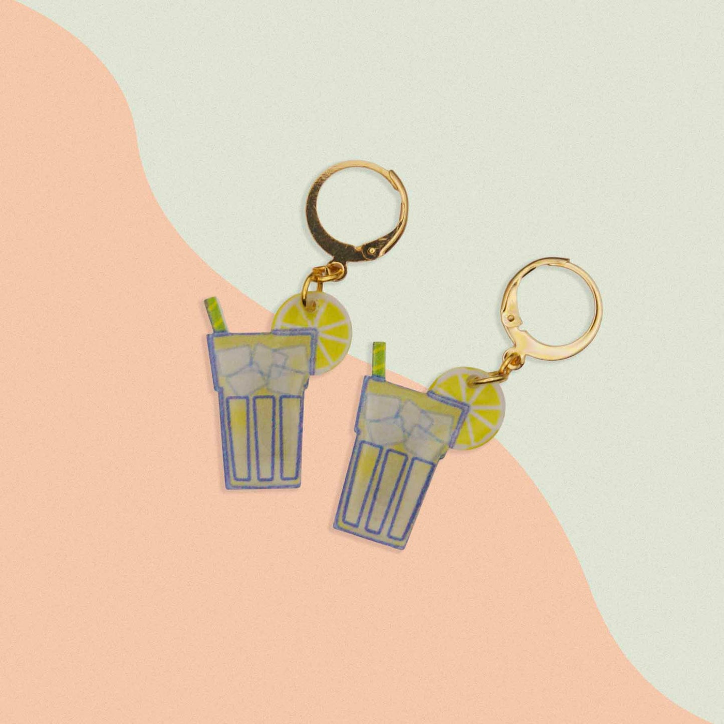 Zesty Lemonade Acrylic Dangle Earrings – Hypoallergenic & Irresistibly Fun!