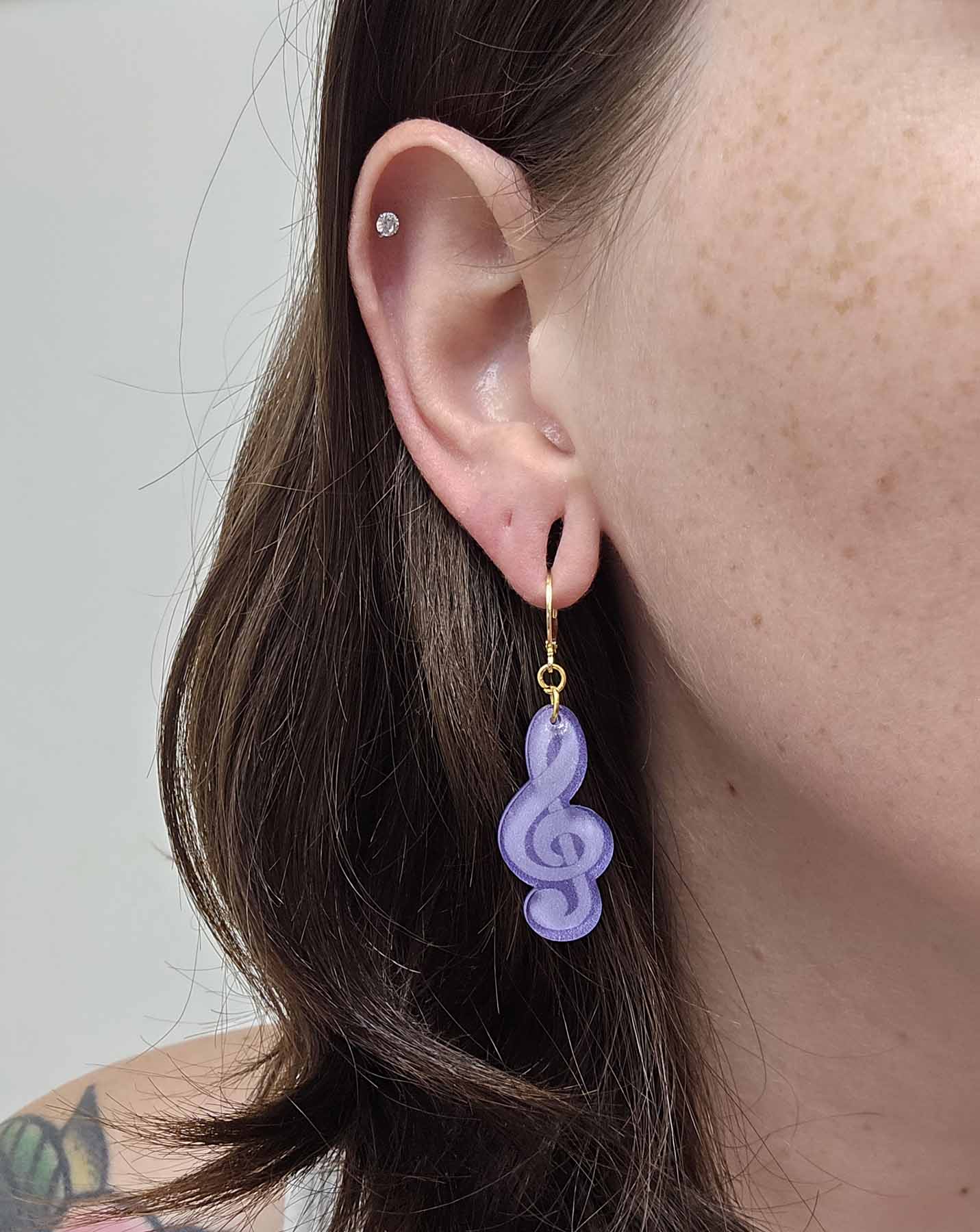 Rock Your Style! Funky Music Note Acrylic Dangle Earrings – Hypoallergenic & USA Made