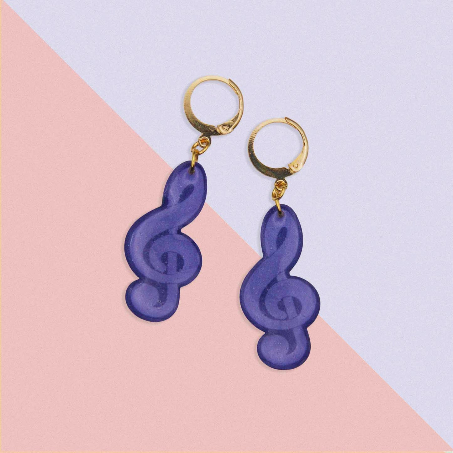 Rock Your Style! Funky Music Note Acrylic Dangle Earrings – Hypoallergenic & USA Made
