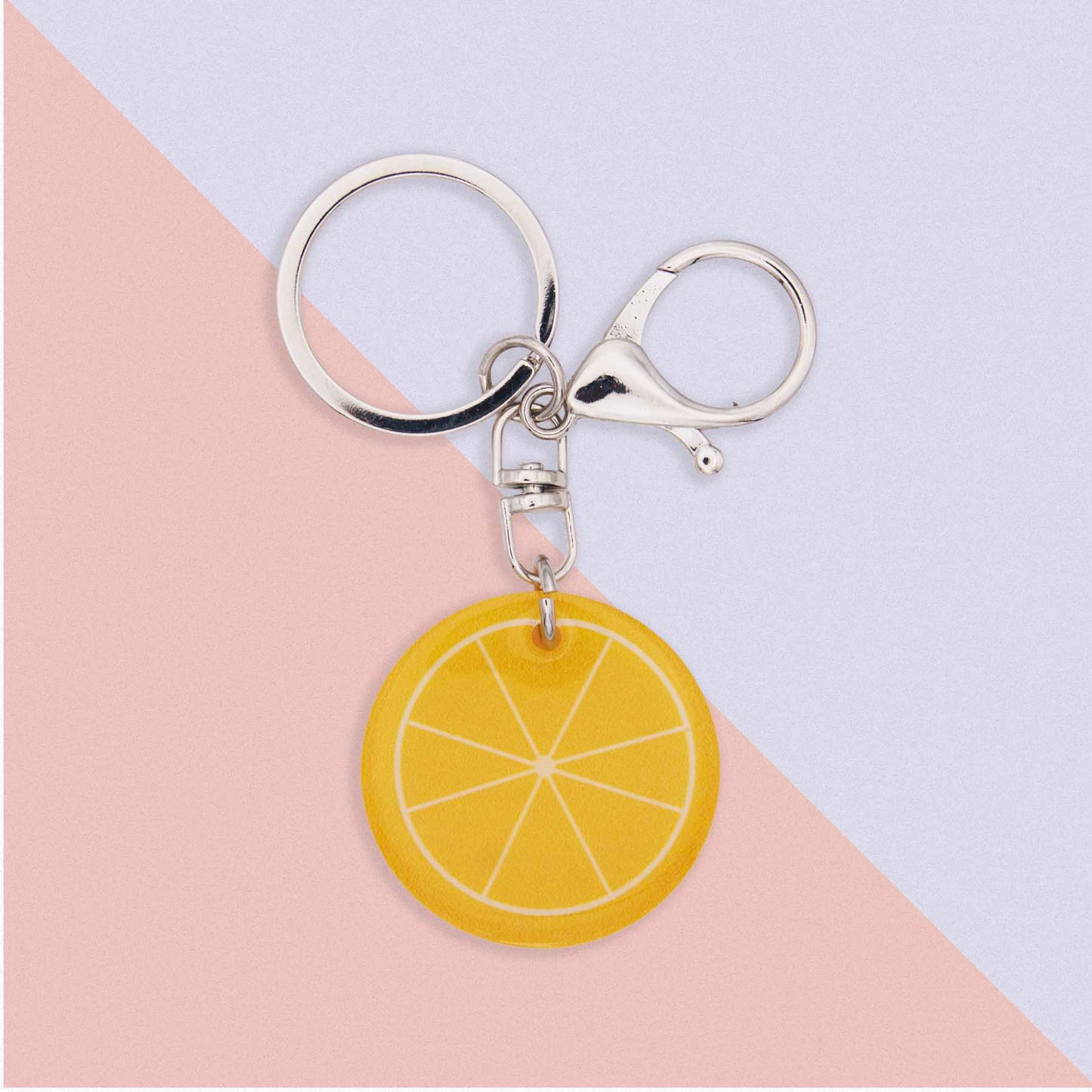 Orange Slice Acrylic Bag Charm & Fun Keychain