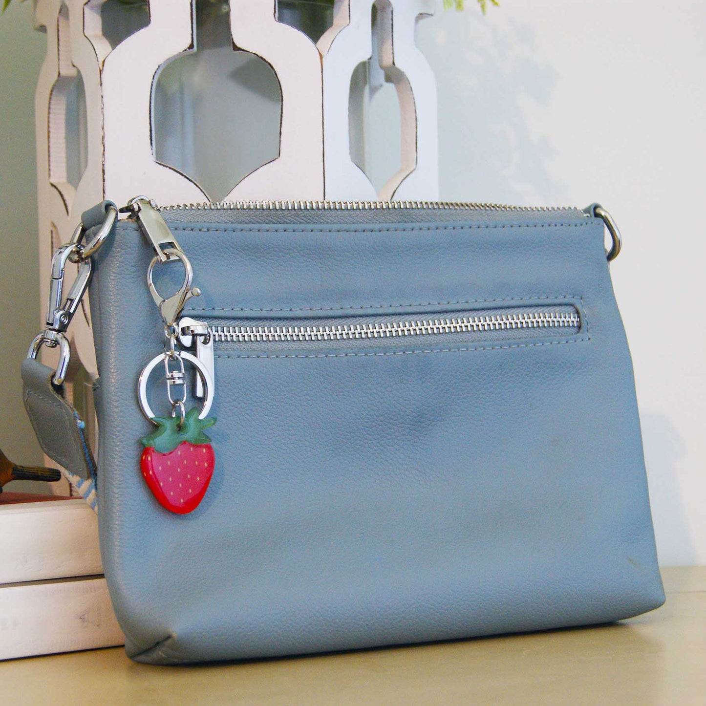 Strawberry Charm: Fun Acrylic Keychain & Bag Accessory