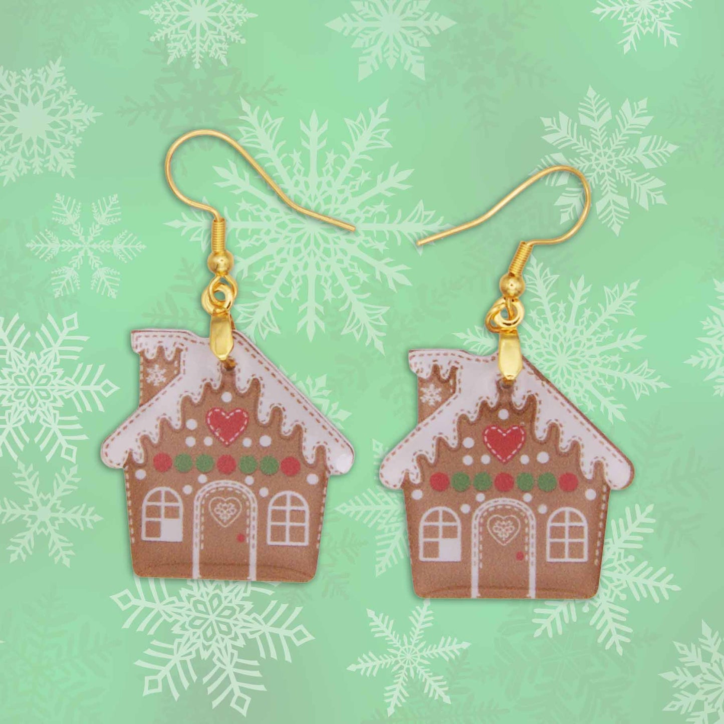 Gingerbread House Dangle Earrings – Made in Cumming, GA