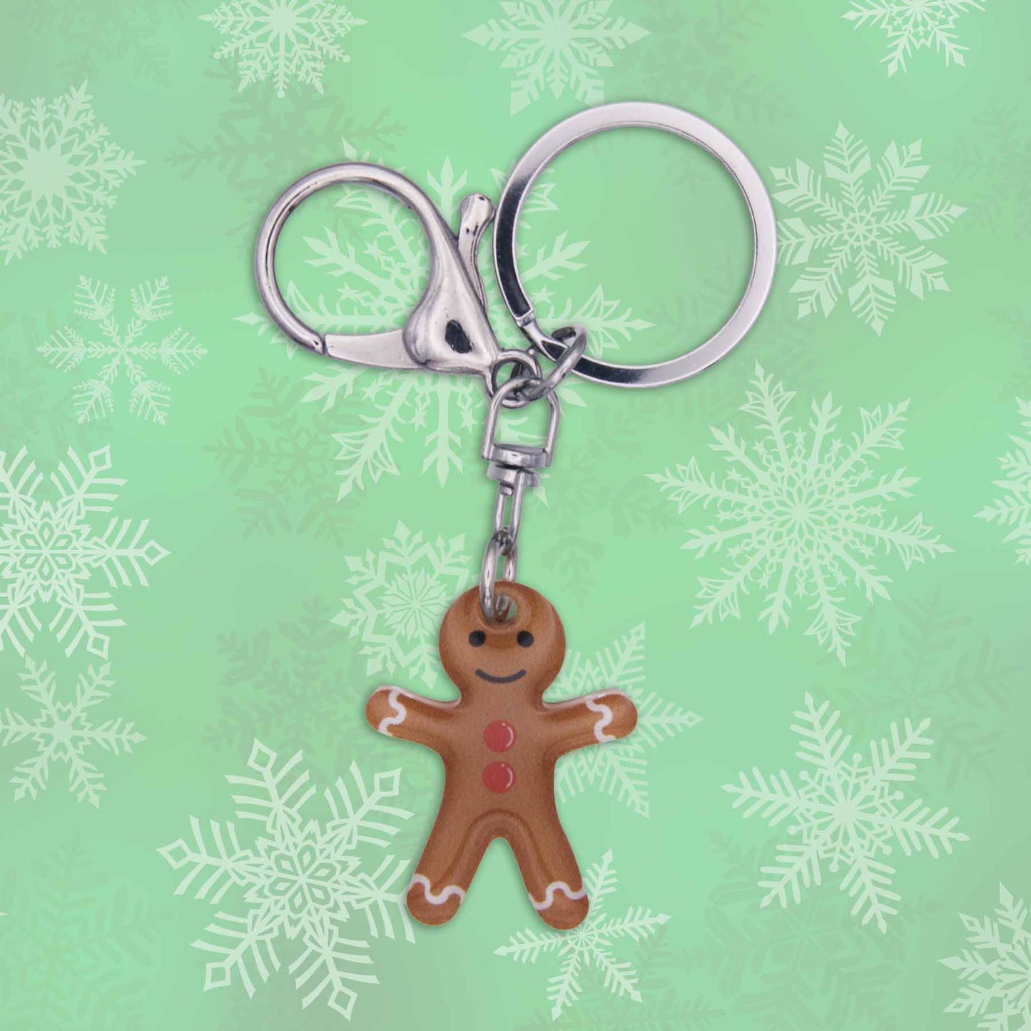 Run, Run! Gingerbread Man Bag Charm Keychain - Made in Cumming, GA