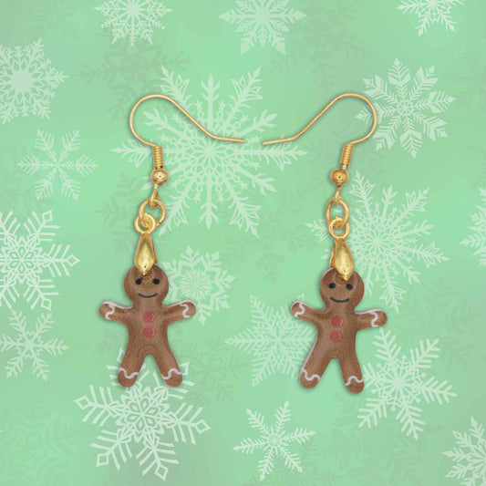 Gingerbread Man Dangle Earrings – Made in Cumming, GA
