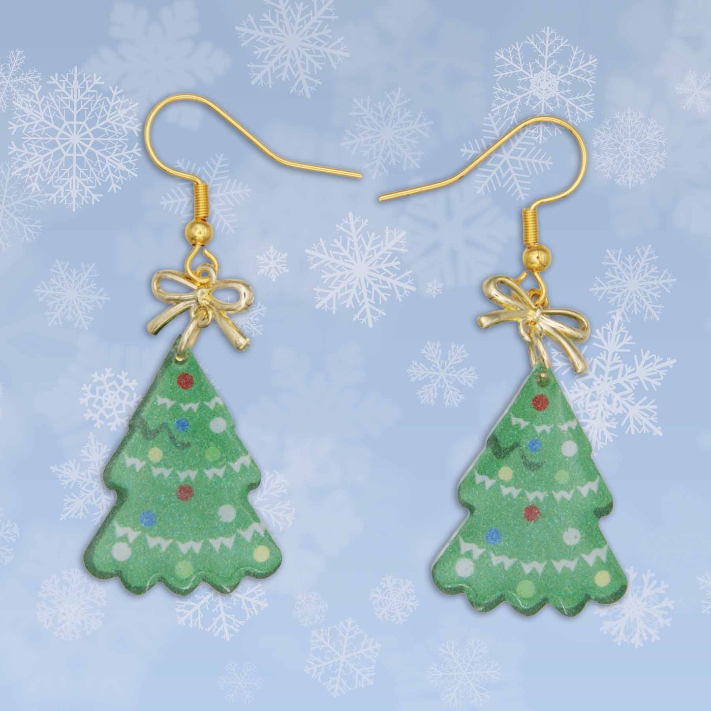 Glitter Christmas Tree Earrings – Holiday Magic in Every Sparkle