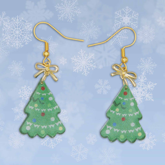 Glitter Christmas Tree Earrings – Holiday Magic in Every Sparkle