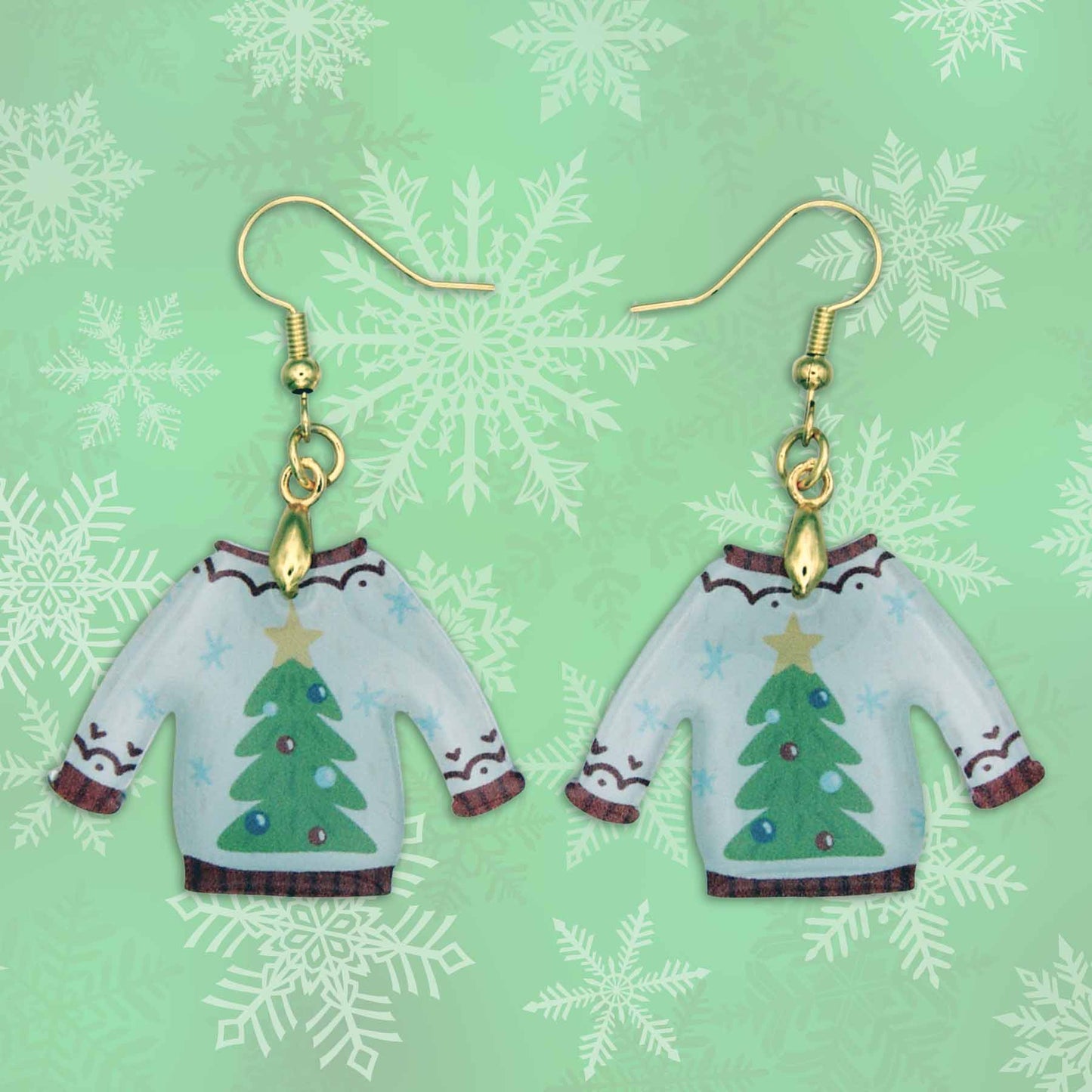 Christmas Tree Sweater Dangle Earrings – Made in Cumming, GA