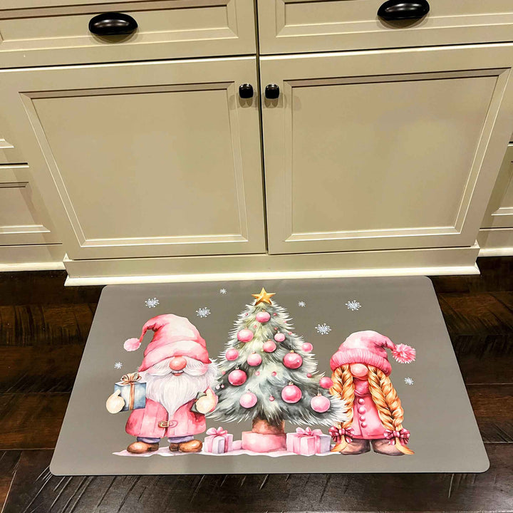 Welcome Mat - Christmas - Pink Gnomes