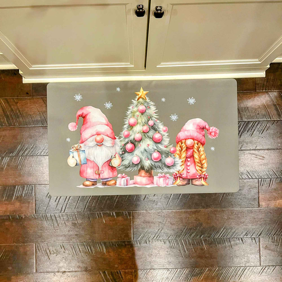 Welcome Mat - Christmas - Pink Gnomes