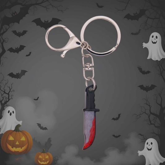 Halloween Bloody Knife Acrylic Bag Charm | USA Made Unique Keychain