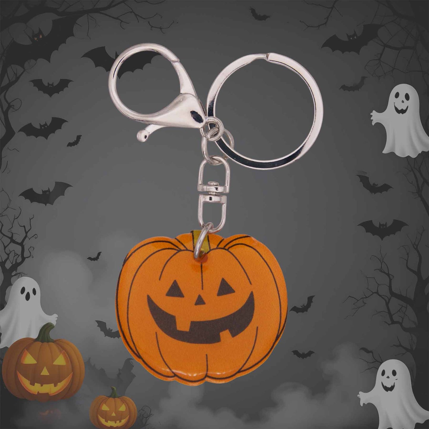 Halloween Jack-O-Lantern Acrylic Charm/Keychain
