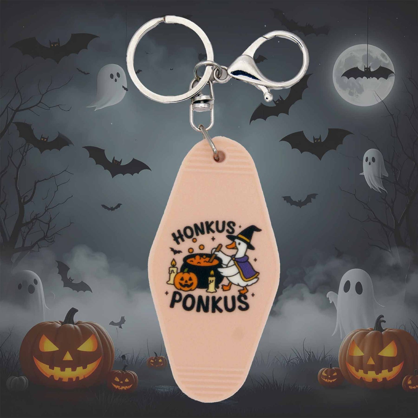 Honkus Ponkus Goose Retro Motel Keychain Bag Charm Made in USA