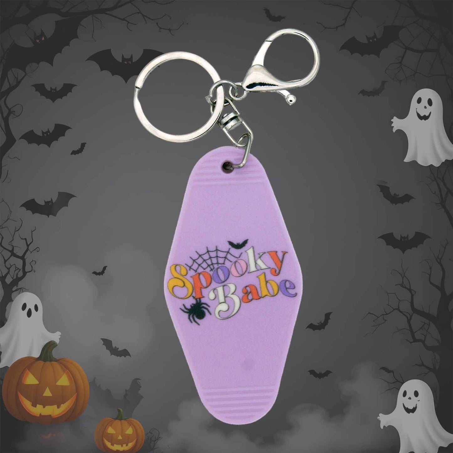 Spooky Babe Retro Motel Keychain - Halloween Bag Charm