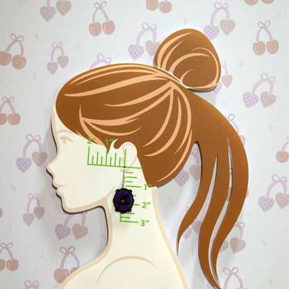 Halloween Witch Hat Frame Dangle Earrings - Hypoallergenic Acrylic