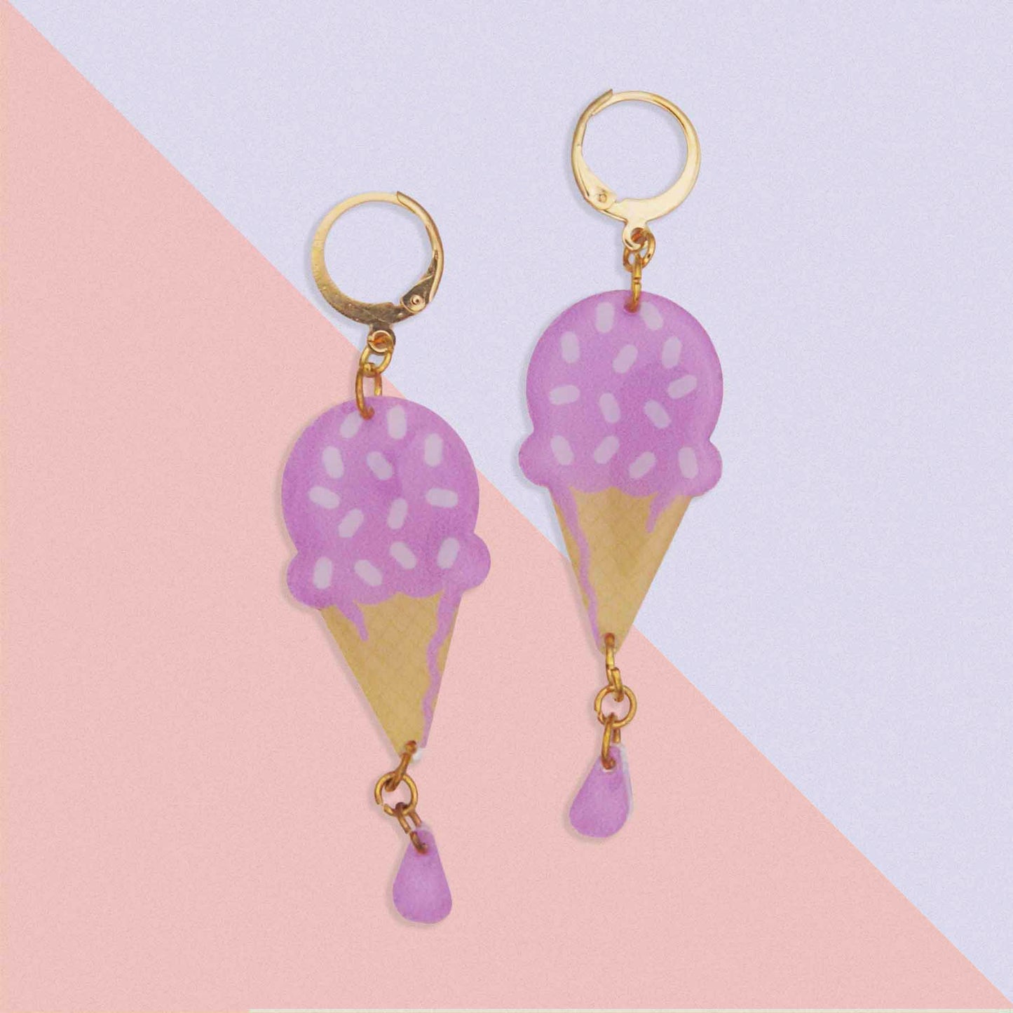 Ice Cream Cone Dangle Earrings