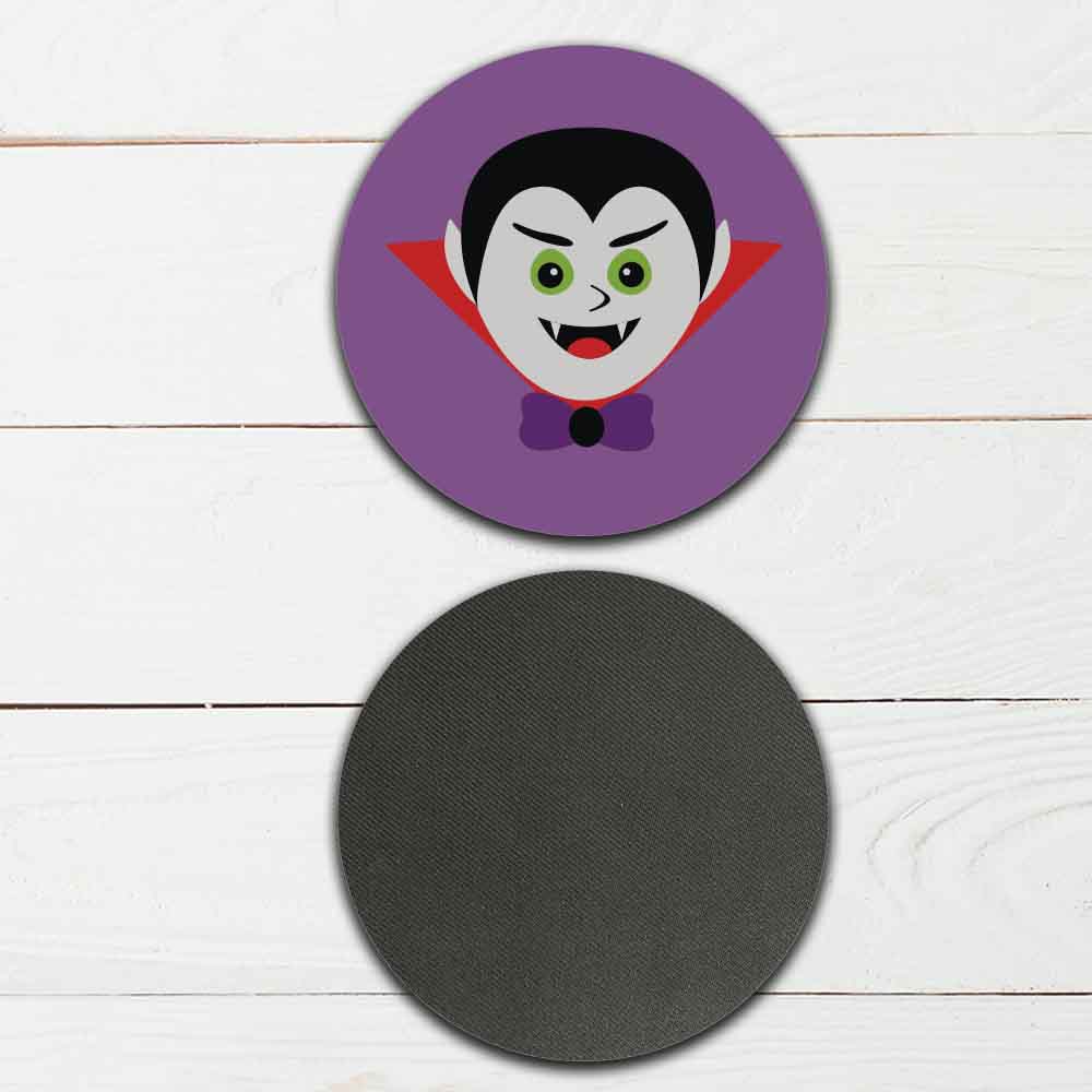 Set of 4 - 4 Halloween Themed "Halloween Monsters" Coasters - TPE - Polyester with Rubber Back