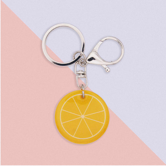 Orange Slice Acrylic Bag Charm & Fun Keychain