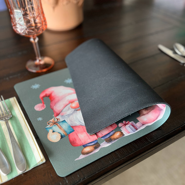 Set of 2 18" x 12" Placemats - Pink Gnomes