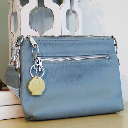Seashell Acrylic Bag Charm & Keychain | Unique Art Accessory