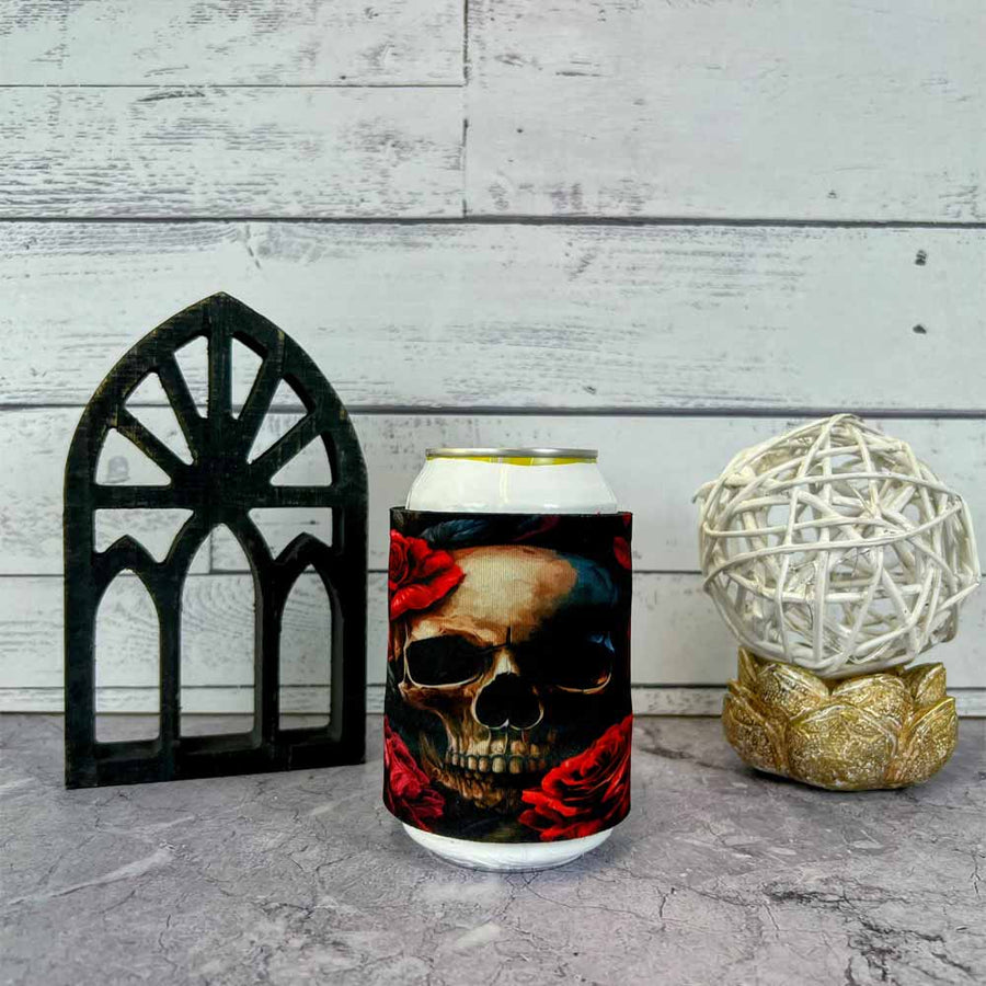 Slap Can Cooler - Skull and Roses - Set of 2