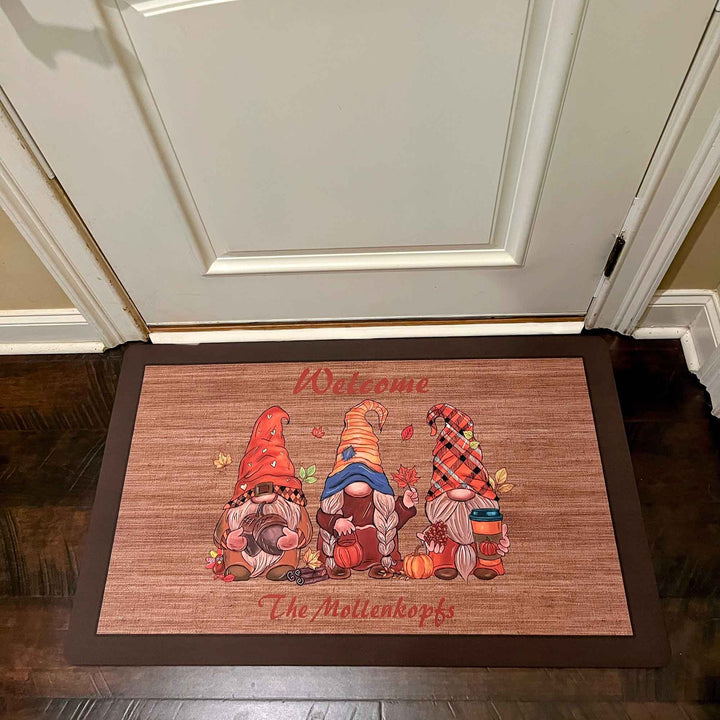 Welcome Mat - Fall - Gnomes