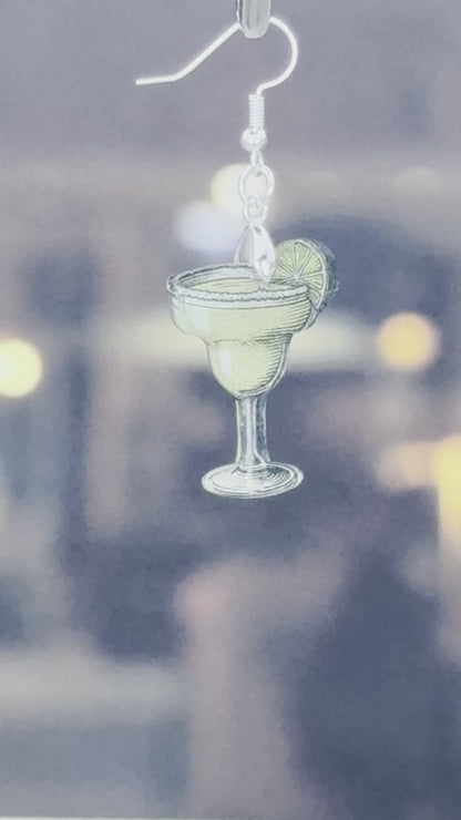 Margarita Dangle Earrings - Handmade Acrylic Hypoallergenic