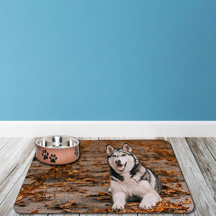 Personalized Pet Food Bowl Mat